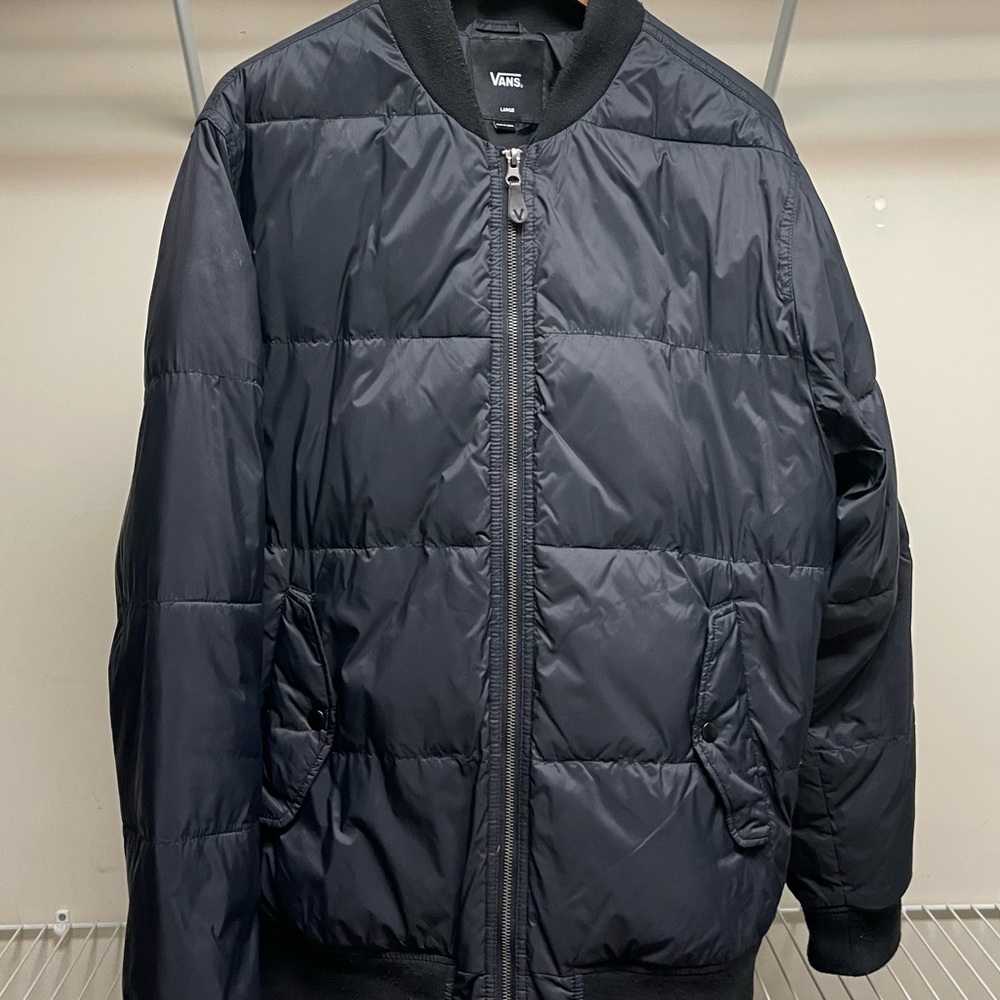 Vans Black Bomber Jacket - Mens Large - GUC